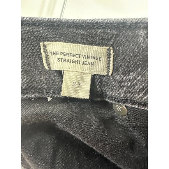 Madewell Women's Washed Black The Perfect Vintage Straight Denim Jeans size 27 - Picture 4 of 13